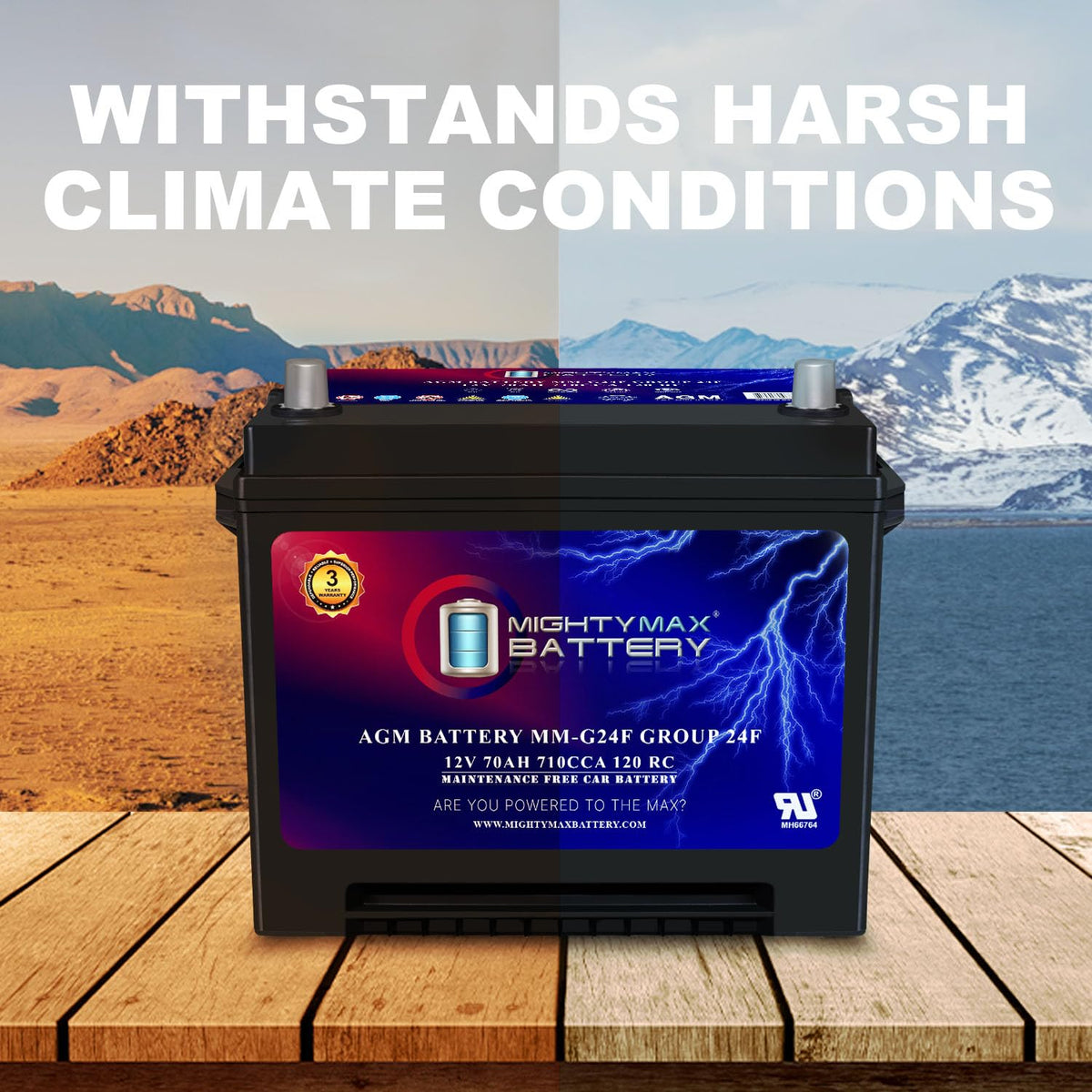 12V 70Ah AGM Replacement Battery X186