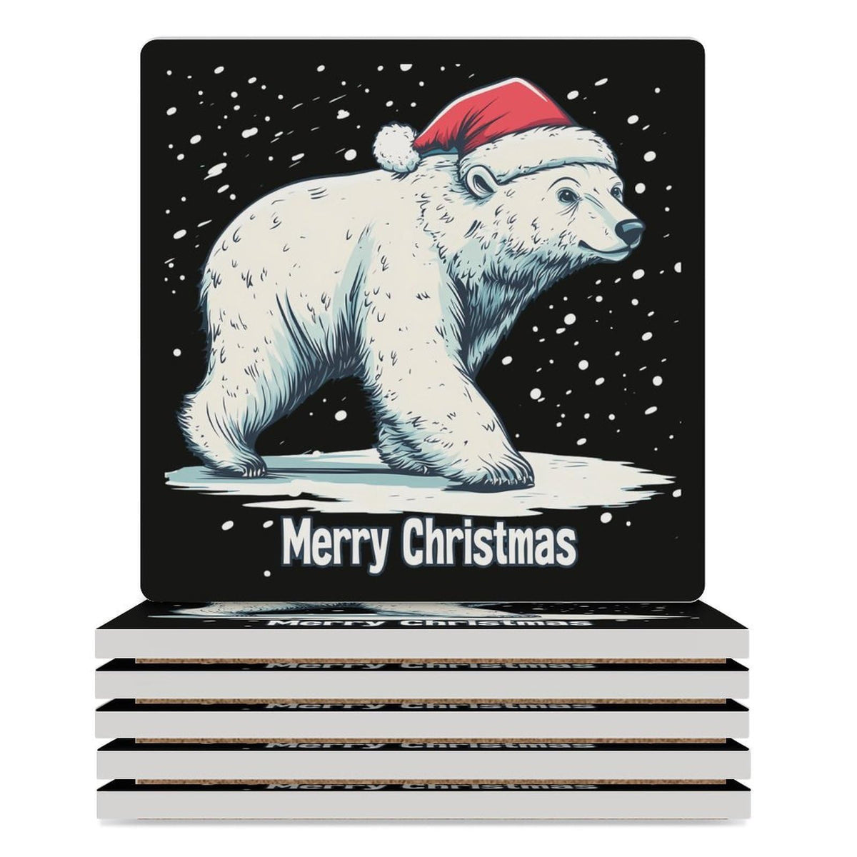 White Ceramic Coasters Set J8508