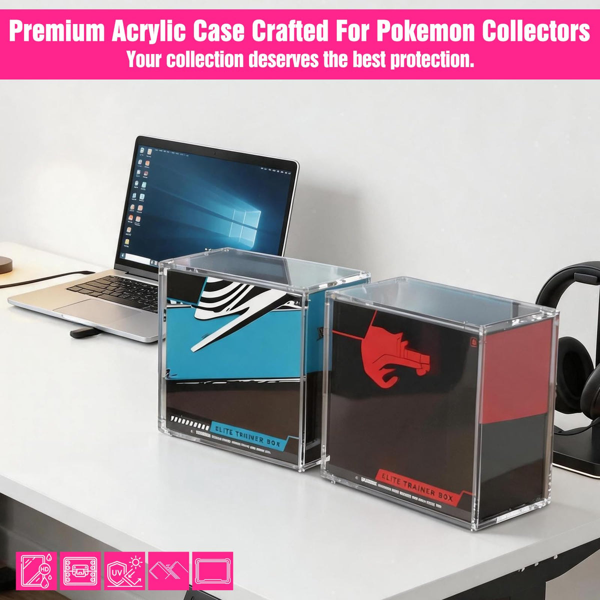 Acrylic Protector Case 8"L x 4"W x 7"H 2pcs T62958