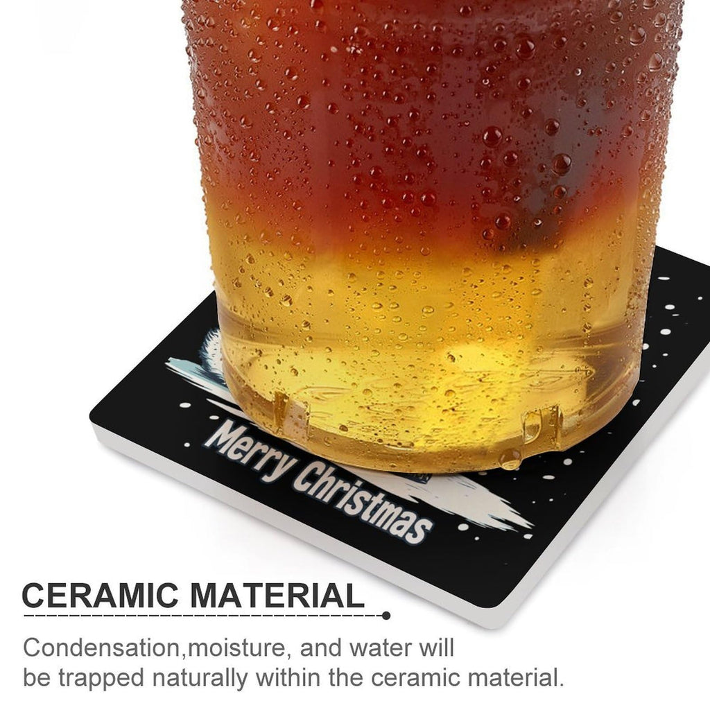 White Ceramic Coasters Set J8508
