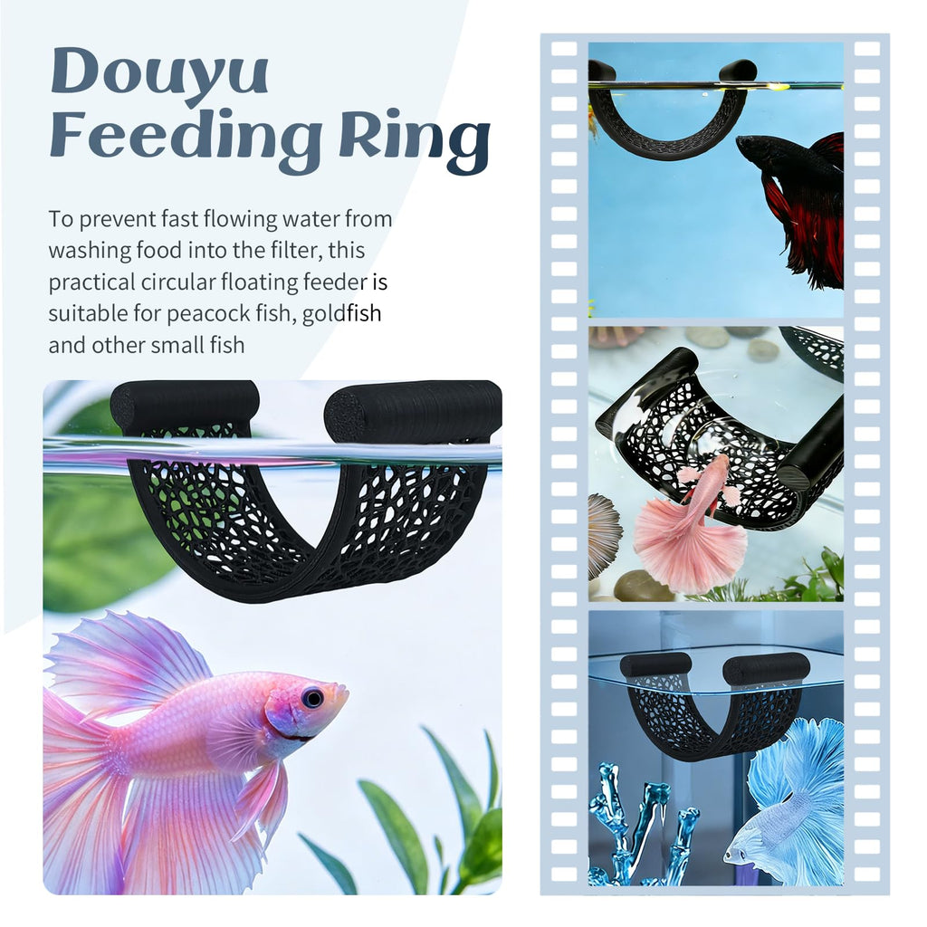4Pcs Betta Fish Tank Accessories, Hammock, 2 Toys, 1 Feeding Ring L85442