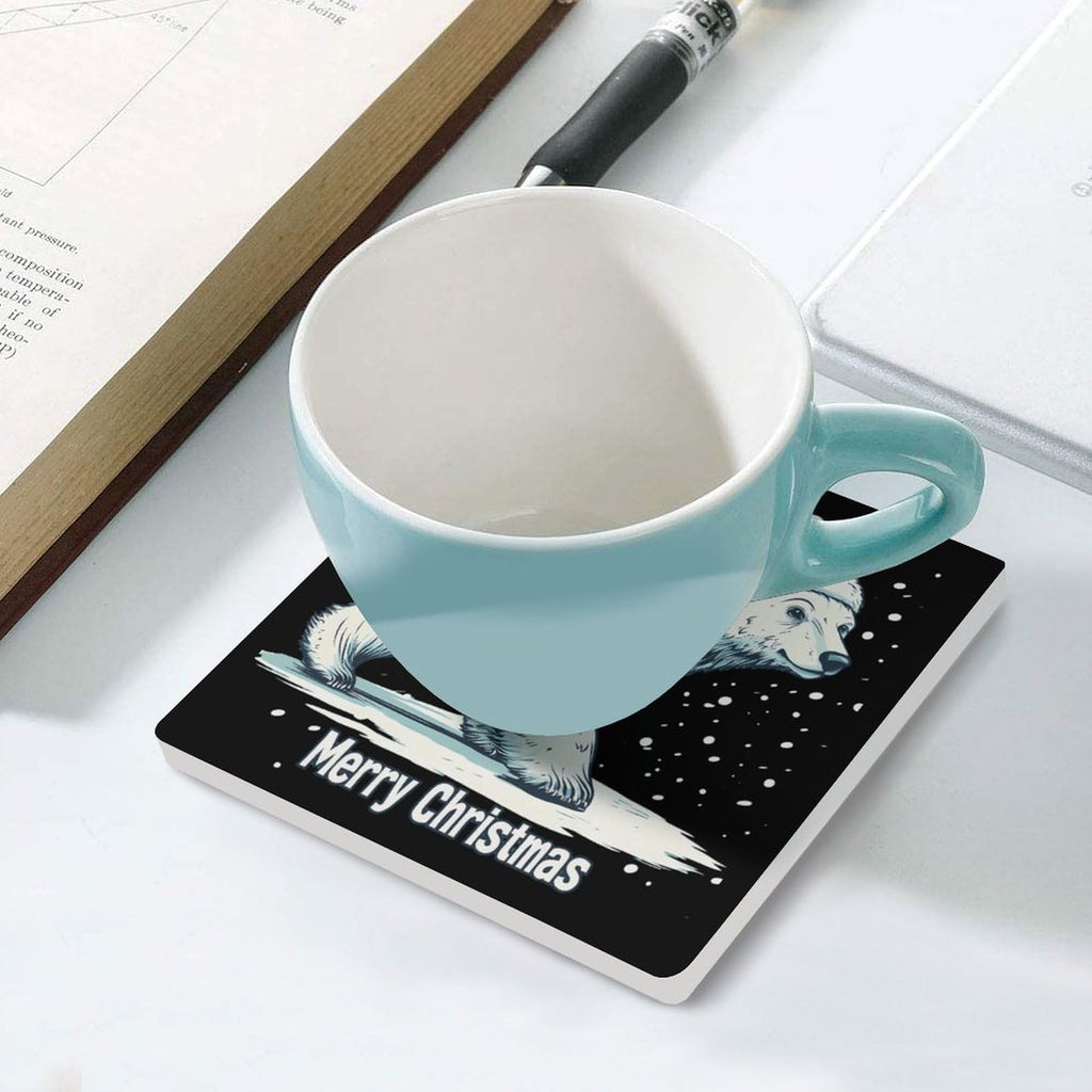 White Ceramic Coasters Set J8508