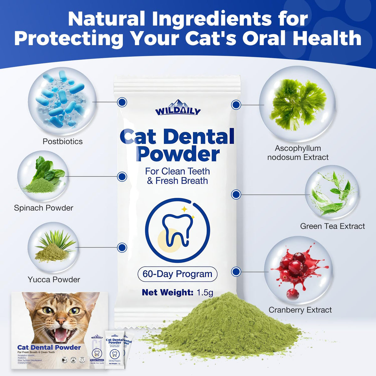 Cat Dental Powder 60 Pcs I6662
