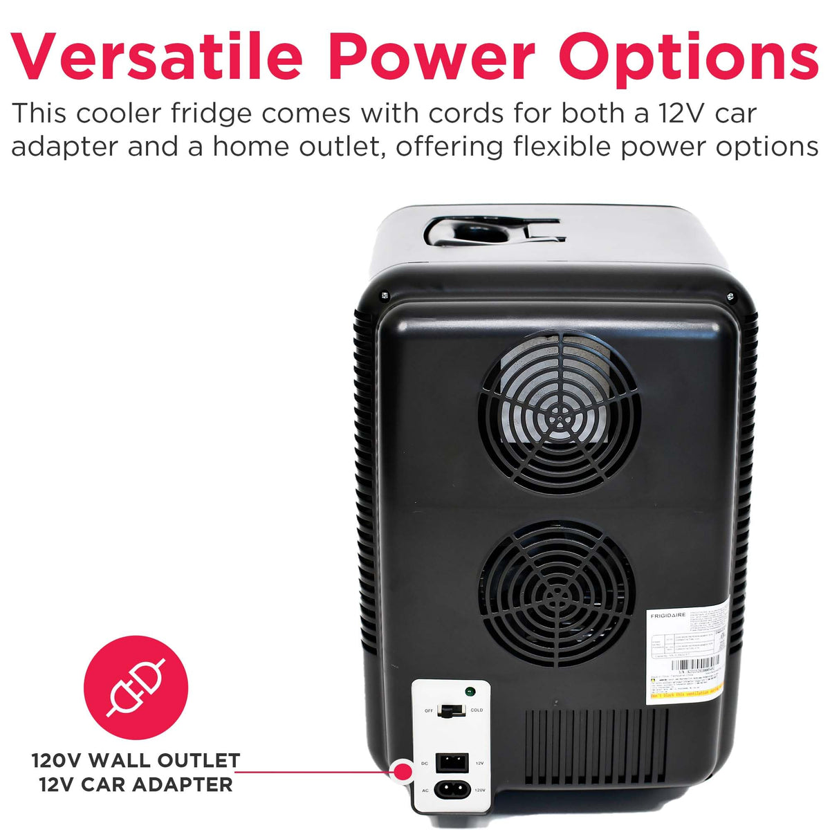 10L Brushed Black Stainless Mini Personal Fridge Cooler K650780