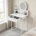 Vanity Desk with Mirror and LED Lights D99729