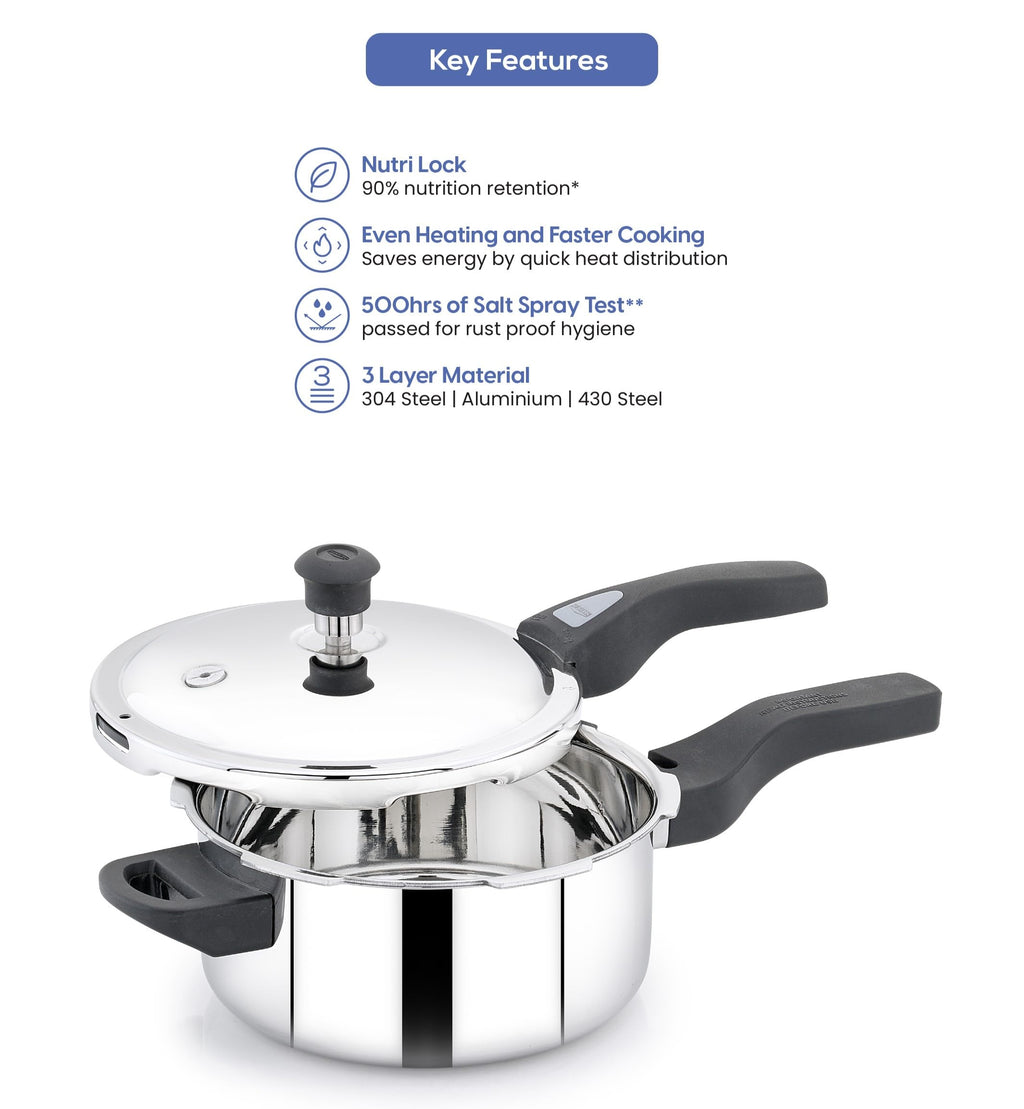 Triply Stainless Steel Pressure Cooker 3 Liter G5967
