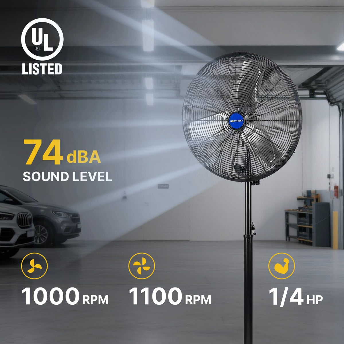 24 Inch 2 Speeds Pedestal Fan X587