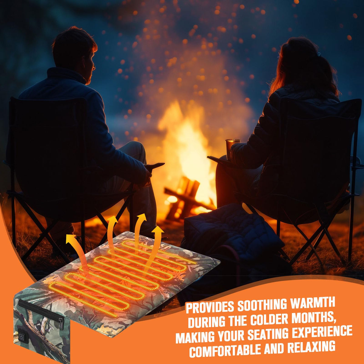 2 Pcs Heated Hunting Seat Cushion Pad Z355