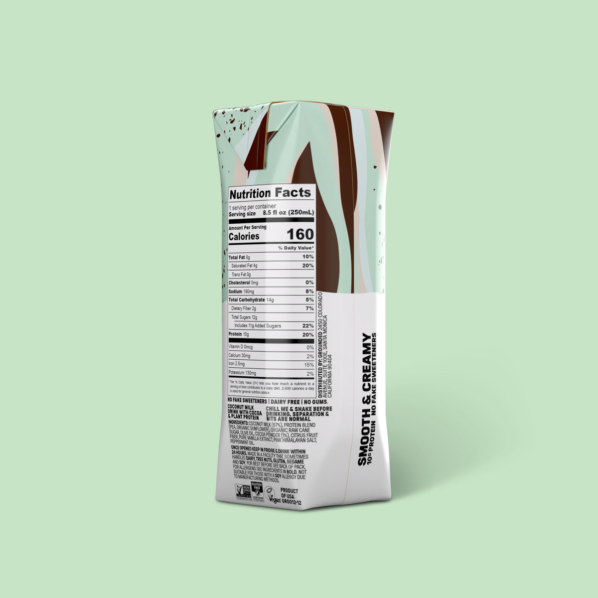 Mint Chocolate Milk, Dairy Free, 10g Protein, 8.5 fl oz, 12 Pack Z5048