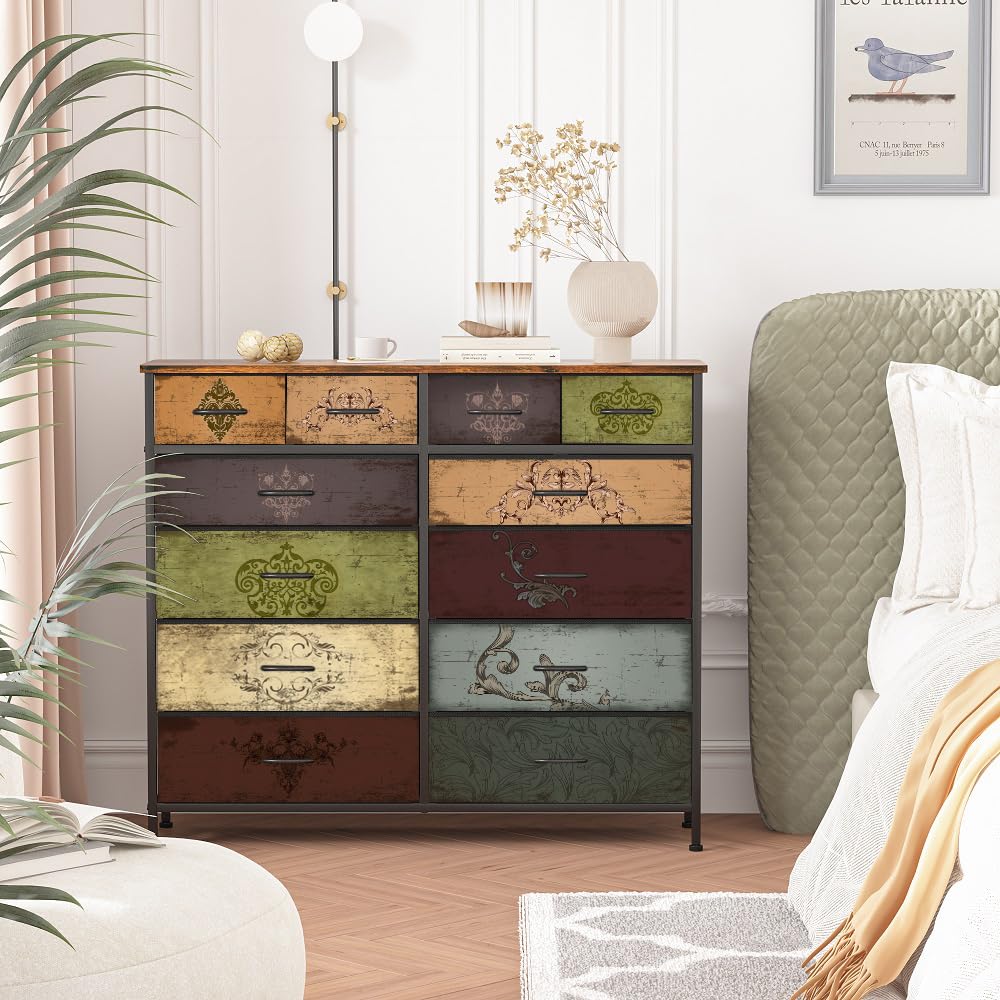 12 Drawer Fabric Dresser L527480