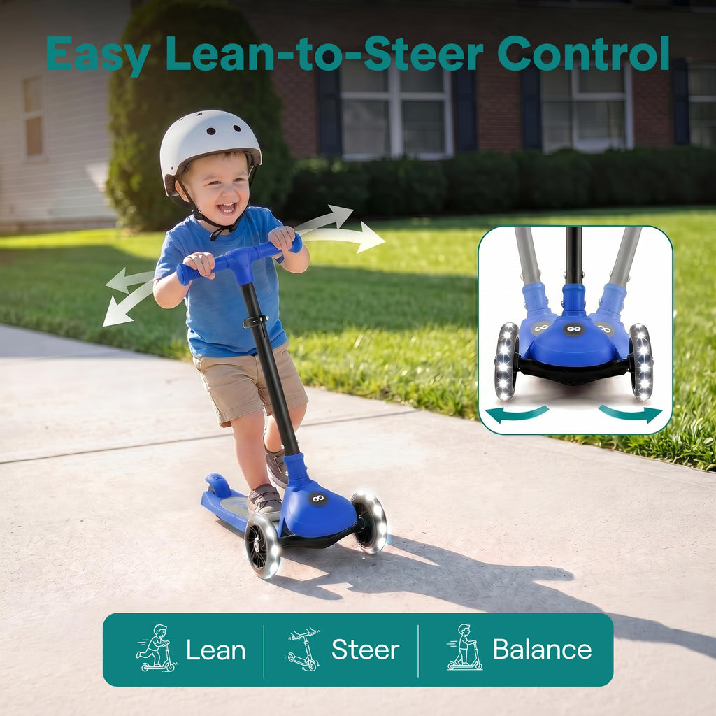 3-Wheel Toddler Scooter with LED Wheels T380847