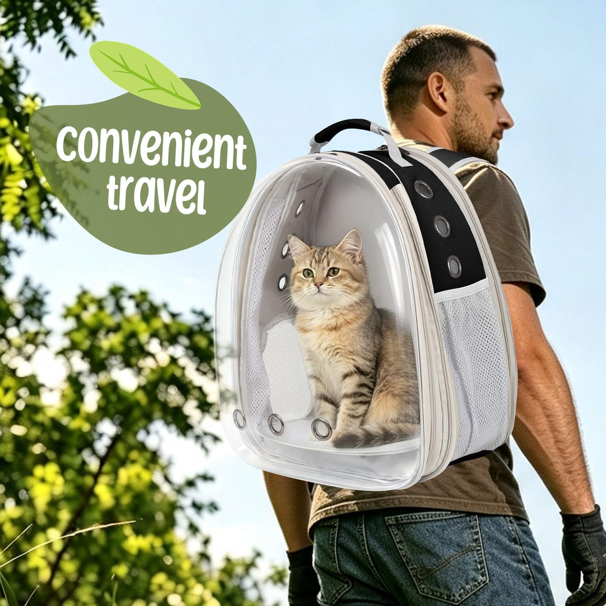 Large Cat Backpack Carrier O207106