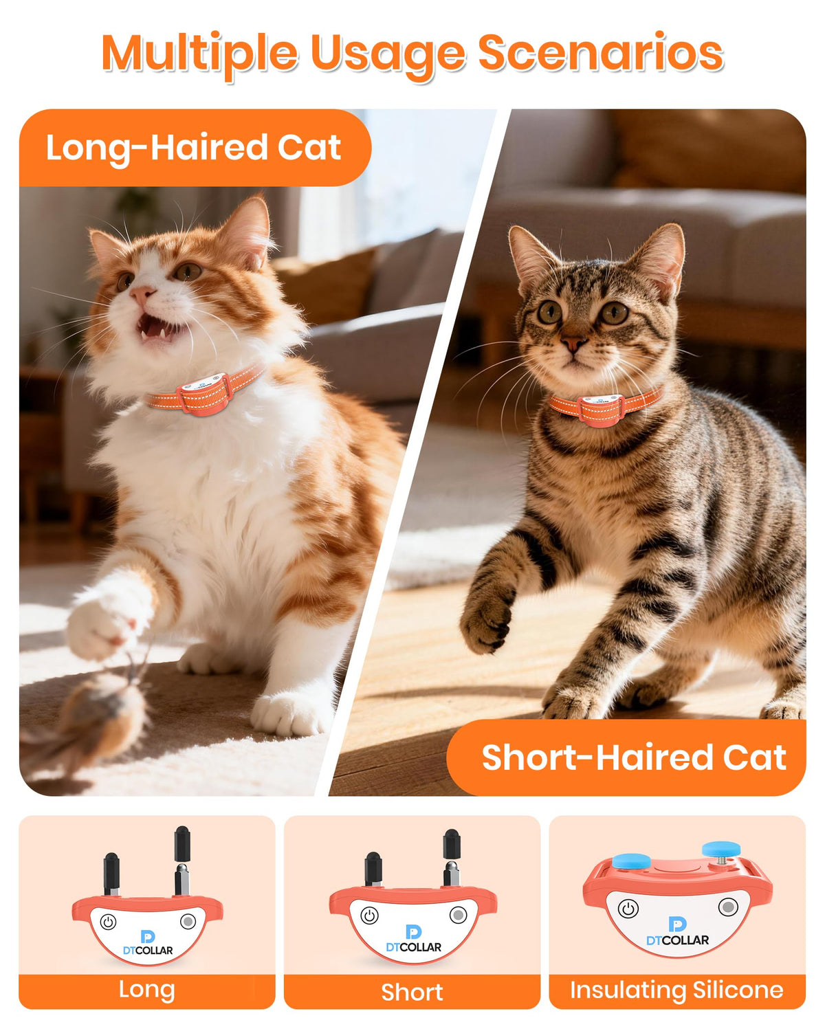 Lightweight Waterproof Cat Training Collar with Remote Q494