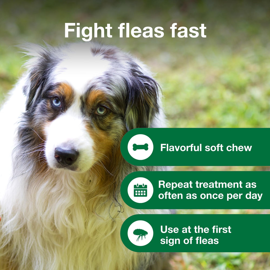Soft Chew Flea Treatment for Dogs 23-110 lbs. 7 ct L2598