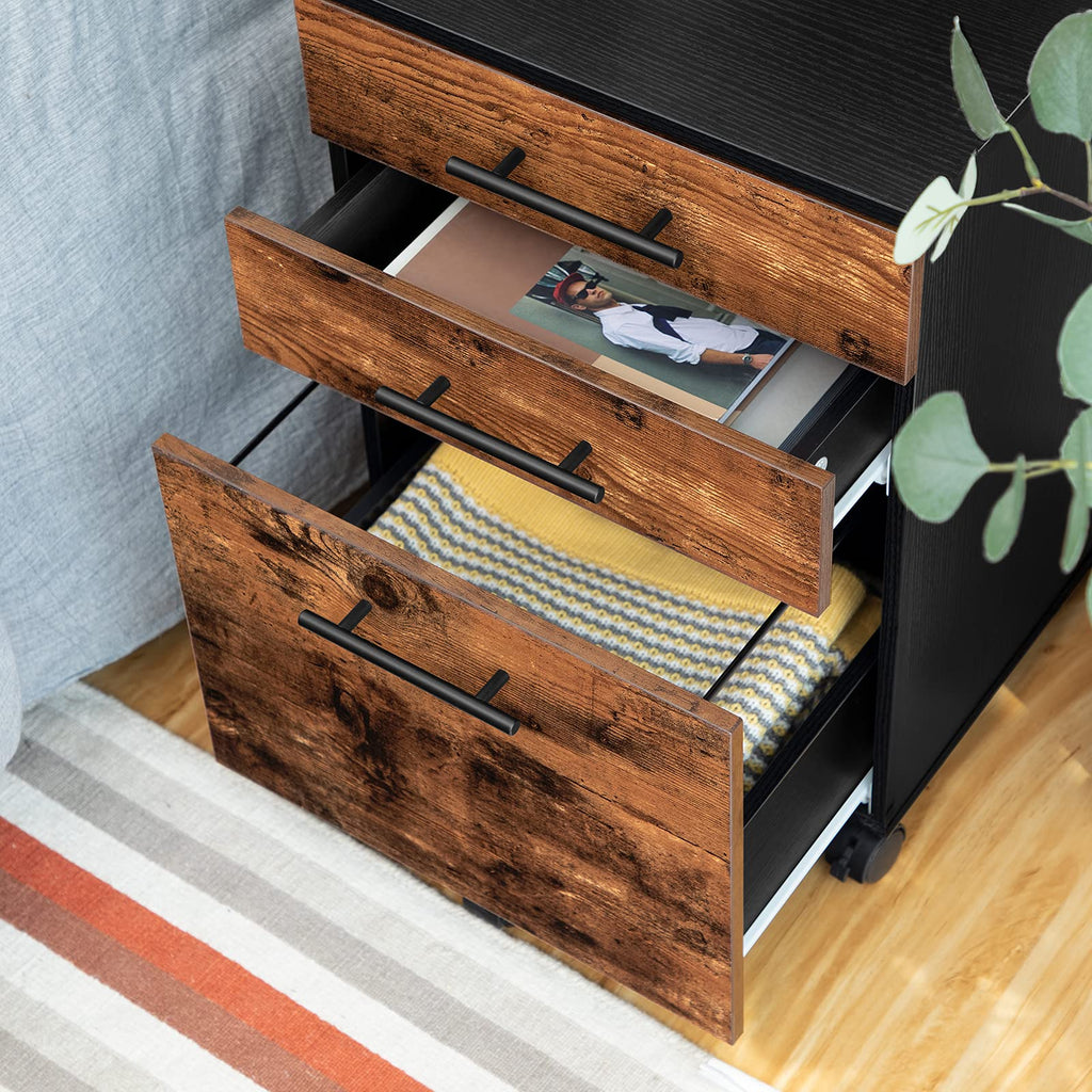 3 Drawer Wood File Cabinet X454