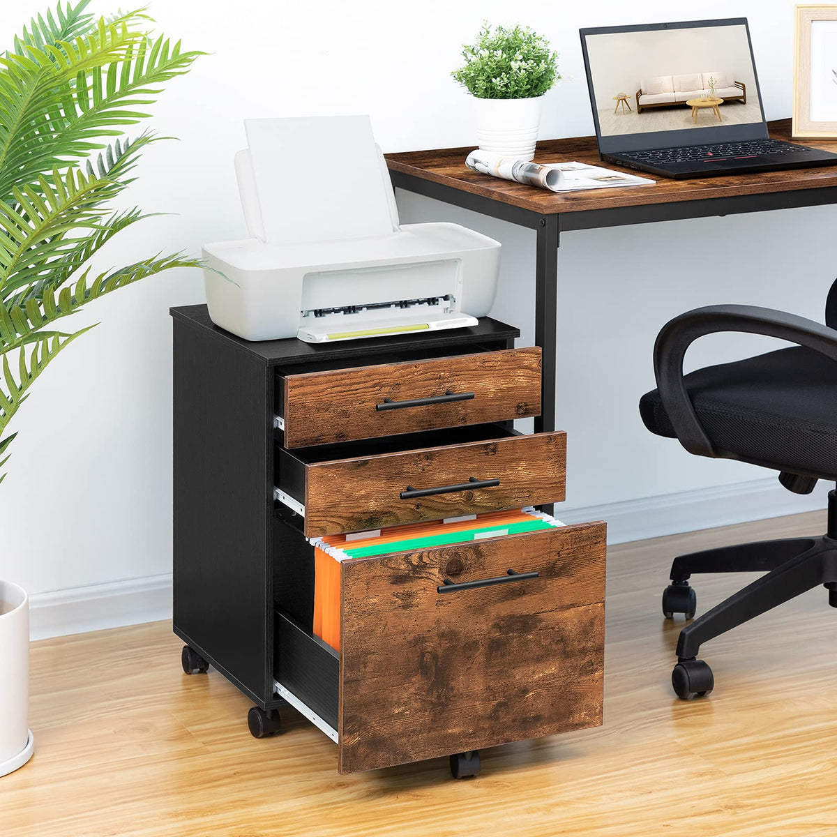 3 Drawer Wood File Cabinet X454