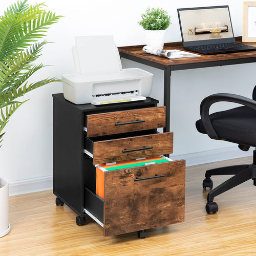 3 Drawer Wood File Cabinet X454