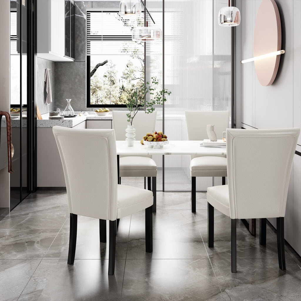 Faux Leather Upholstered Dining Chairs Set of 2 D96048