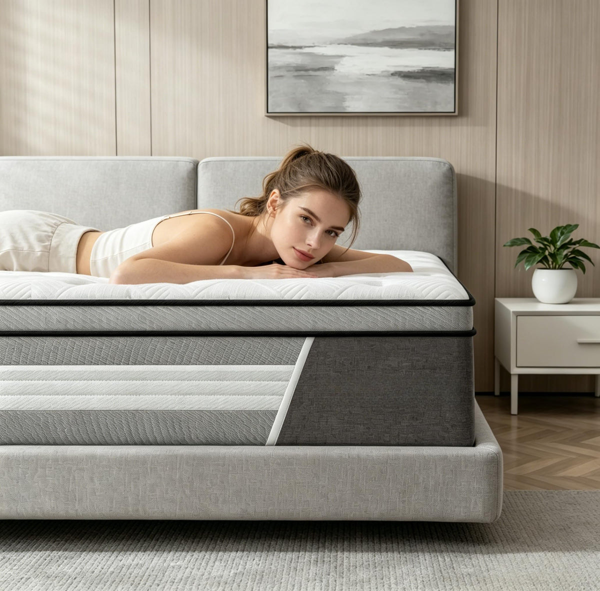 10 Inch Cooling Hybrid Full Mattress L590916
