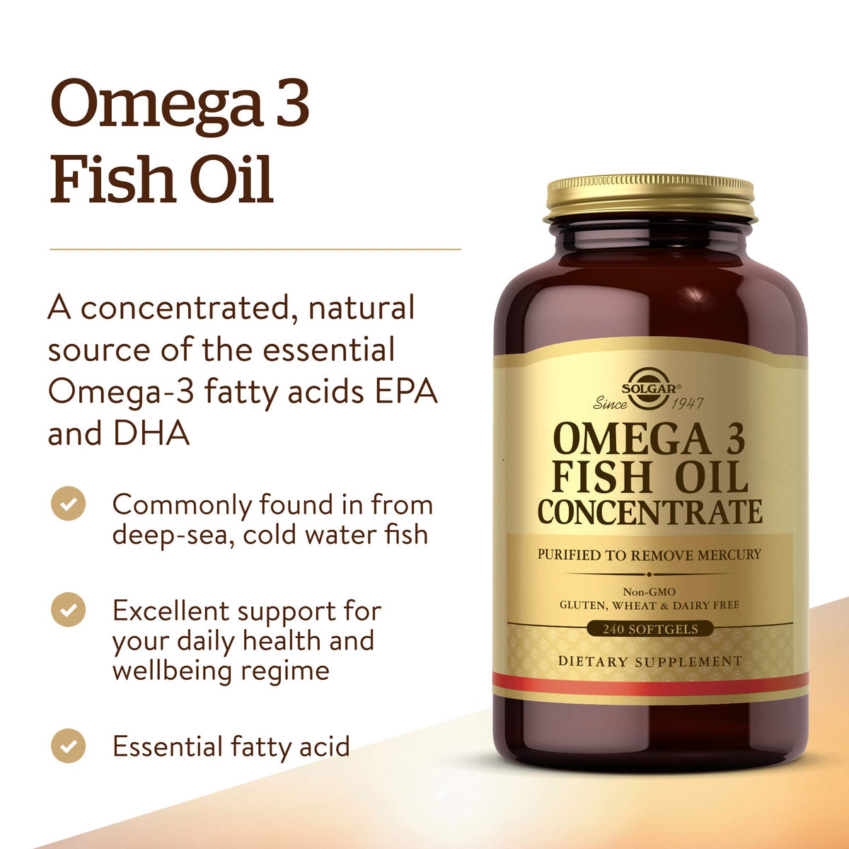 Omega-3 Fish Oil Concentrate 240 Softgels E97317