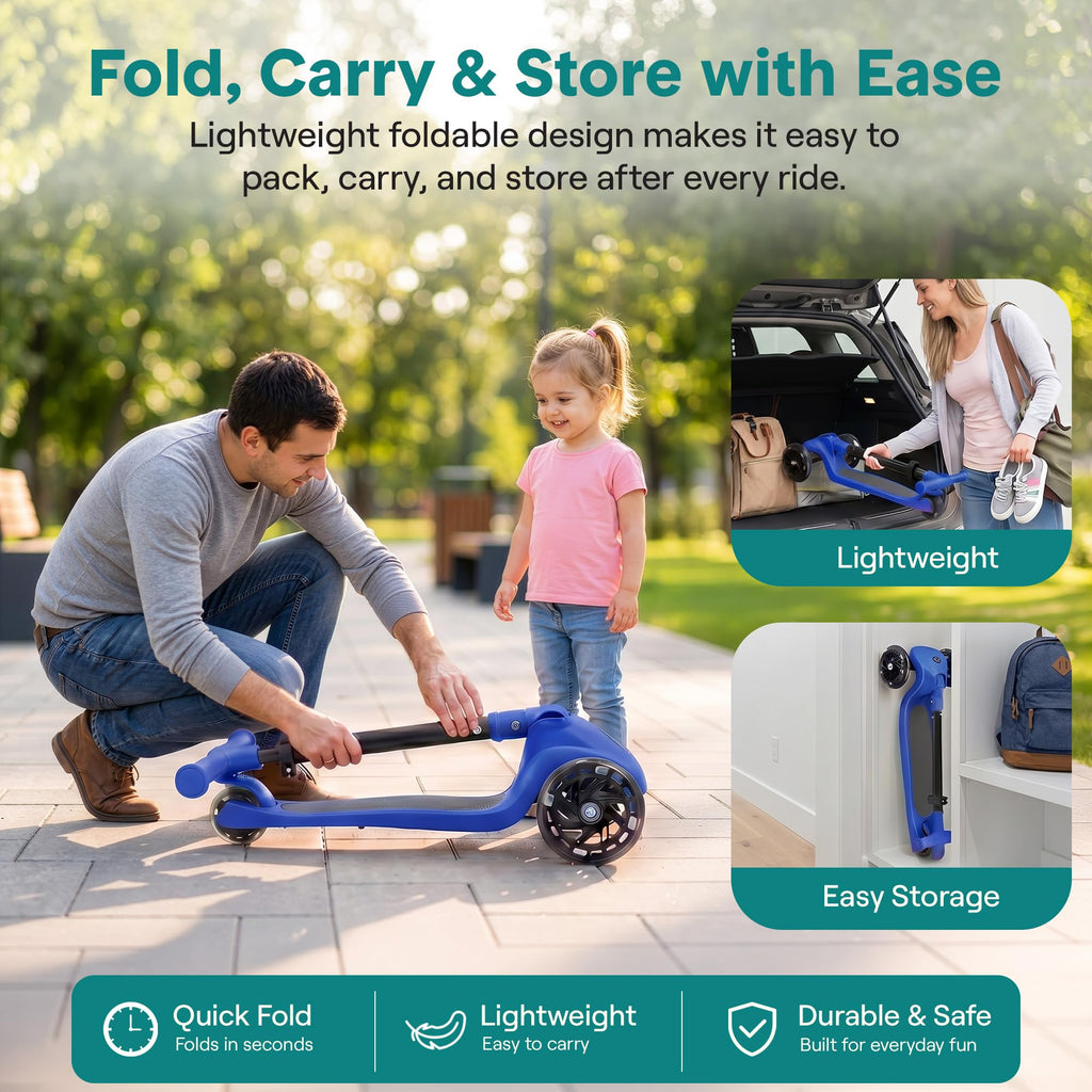 3-Wheel Toddler Scooter with LED Wheels T380847