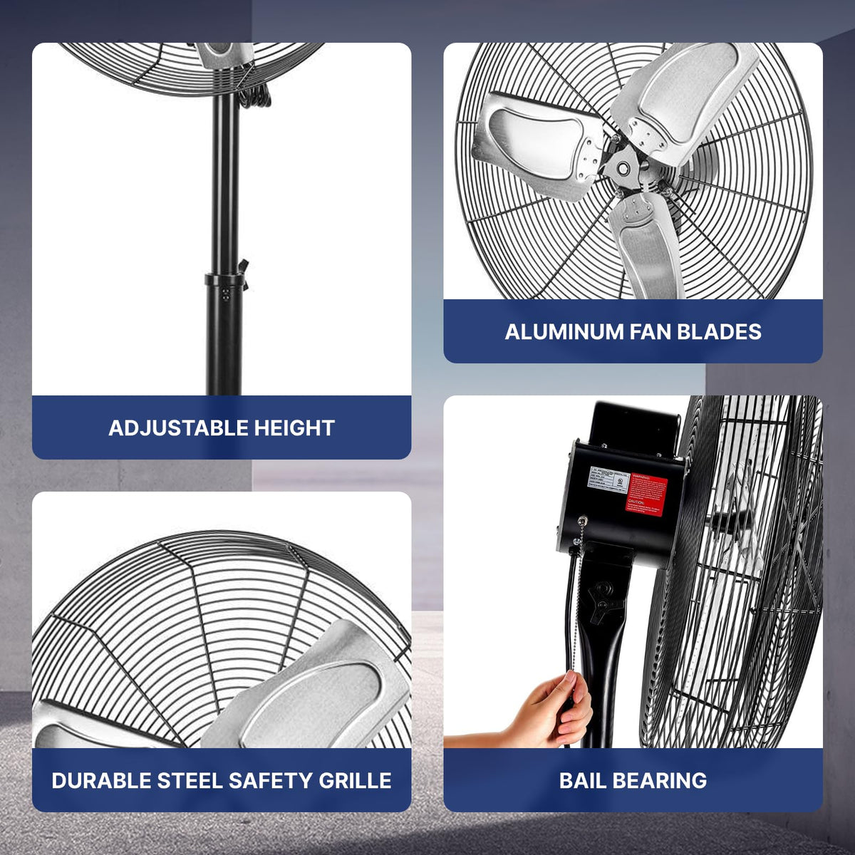 24 Inch 2 Speeds Pedestal Fan X587