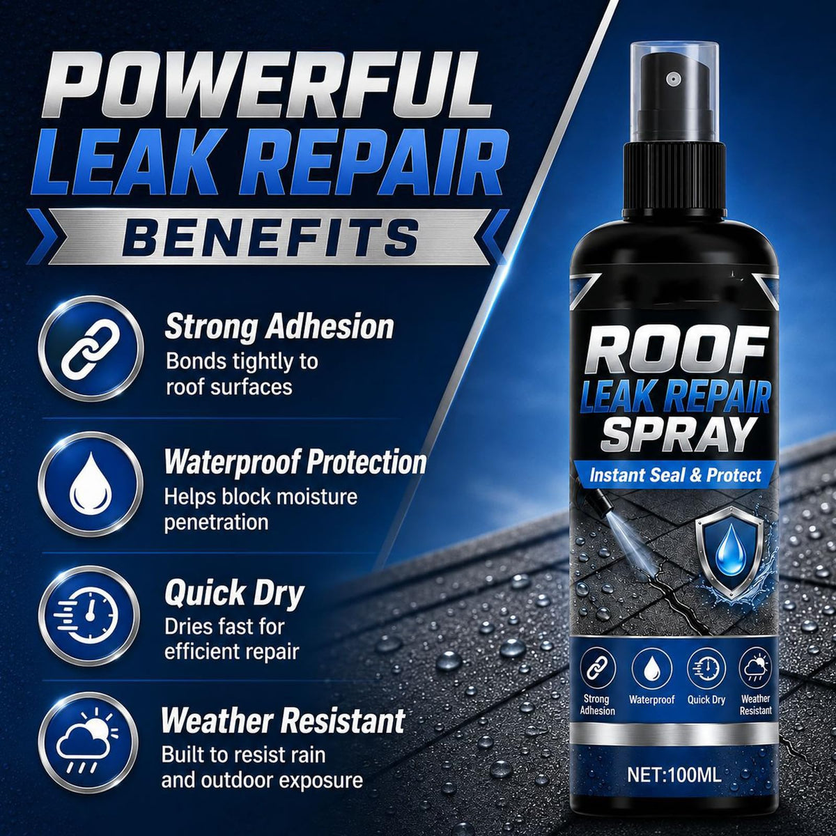 Waterproof Leak Repair Spray 3pcs A907896