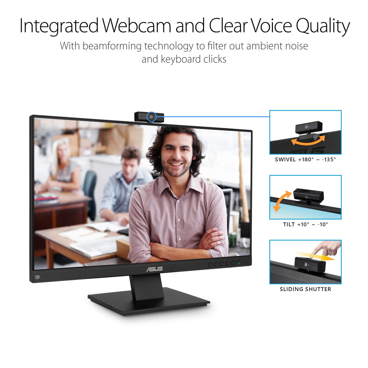 24 Inch 1080P Computer Monitor with Webcam J781
