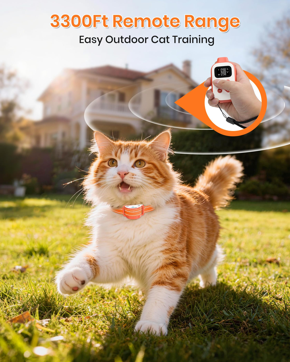Lightweight Waterproof Cat Training Collar with Remote Q494