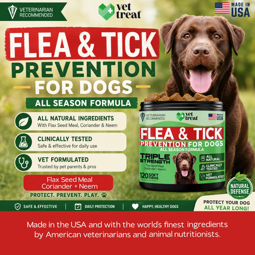 Flea and Tick Chewables for Dogs Chicken 120 Soft Treats S813
