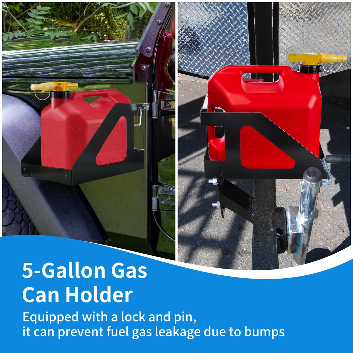 5 Gallon Gas Can Holder with Anti-Theft Lock C8042