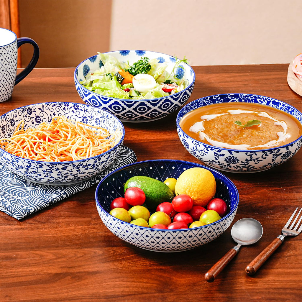 45 OZ Ceramic Pasta Bowls Set of 4 F128