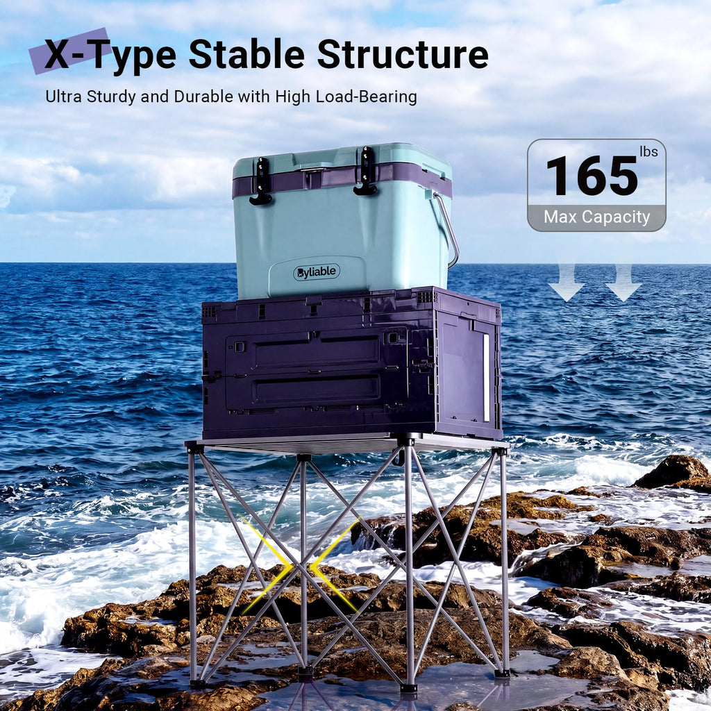 Camping Square Folding Aluminum Table W2602