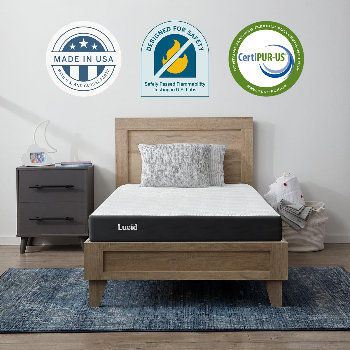 5" Firm Gel Memory Foam Mattress Twin Size A5425