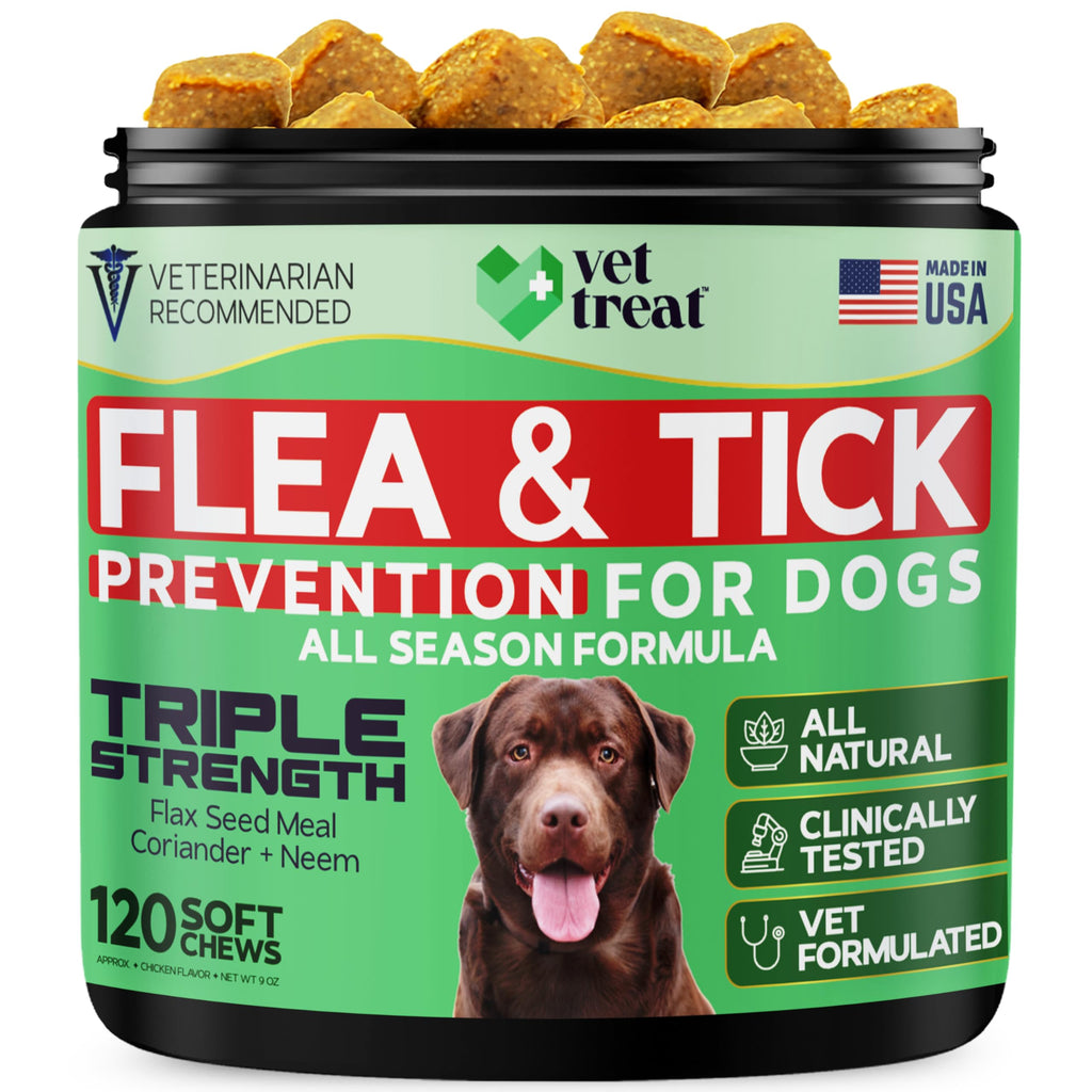 Flea and Tick Chewables for Dogs Chicken 120 Soft Treats S813
