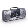 Retro Boombox CD Player with Cassette Recording, Bluetooth, FM/AM Radio, USB/SD/AUX Inputs, Dual 40W Speakers O575761