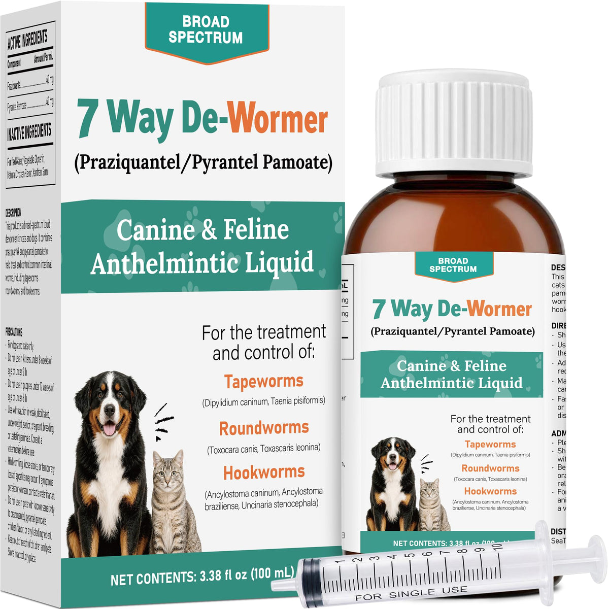Dewormer for Dogs and Cats 3.38 fl oz Y705