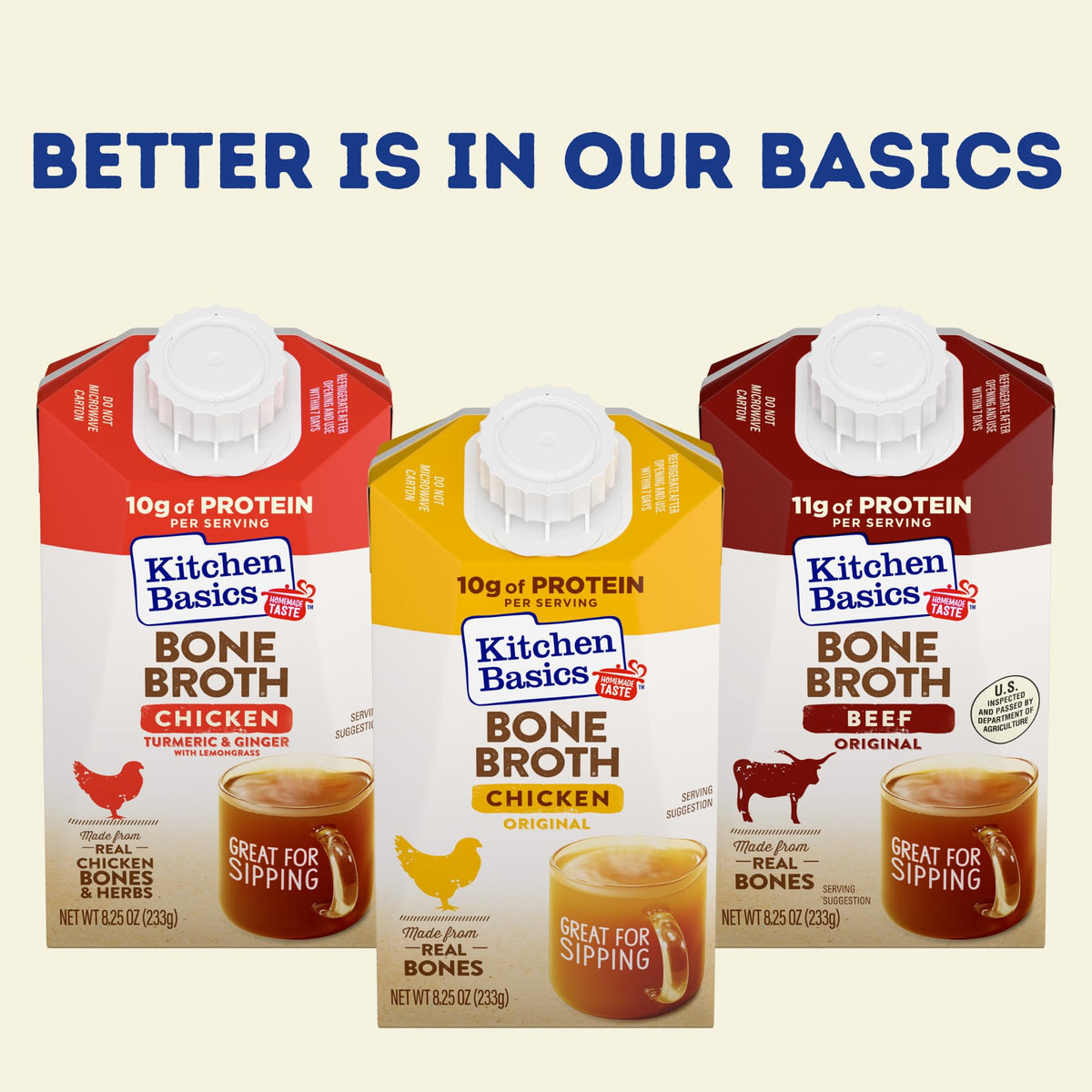 Chicken Bone Broth 8.25 oz Carton Pack of 12 W497516