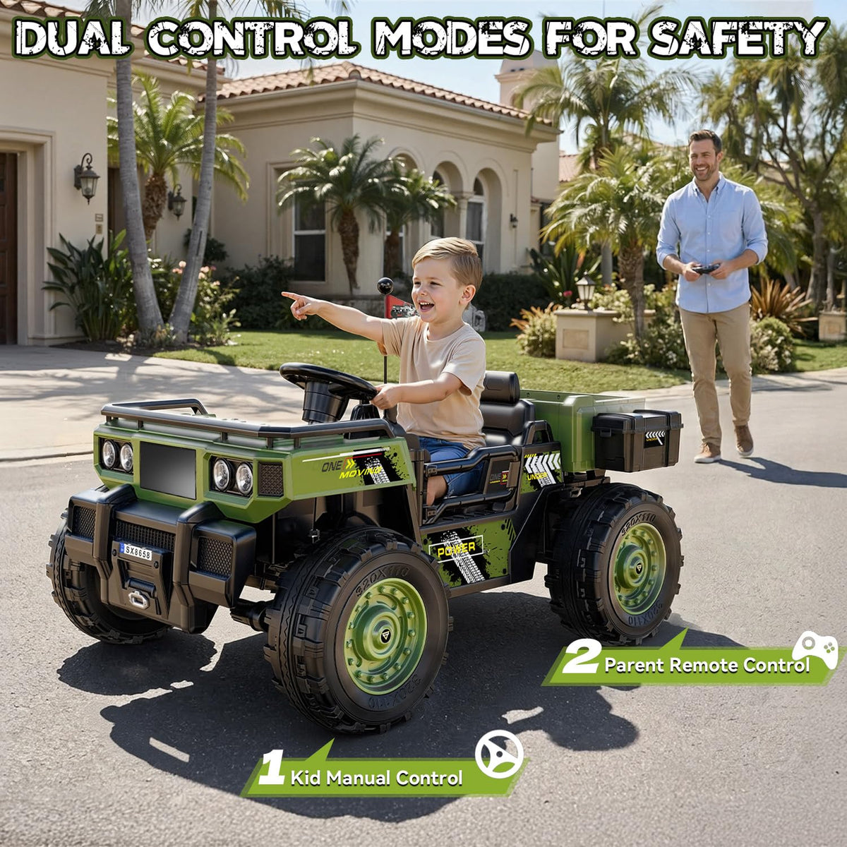 24V 4WD 2-Seater Ride on Dump Truck T93930