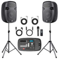10" 600W Powered PA System with 8-Channel Mixer Y84075