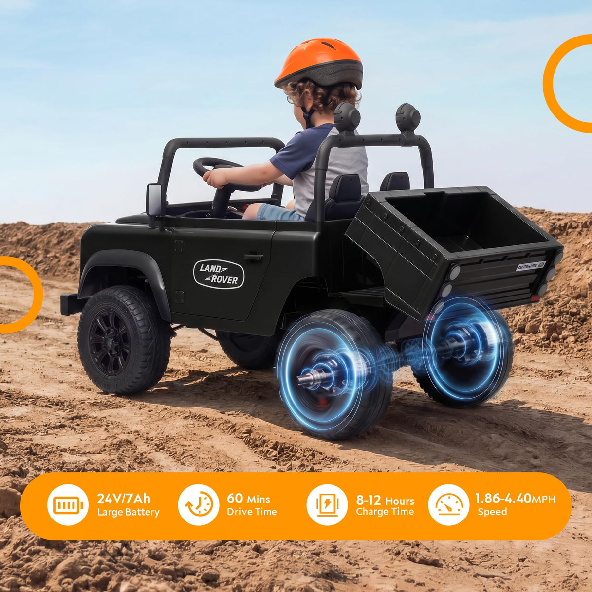 Black 24V Ride On Dump Truck O192