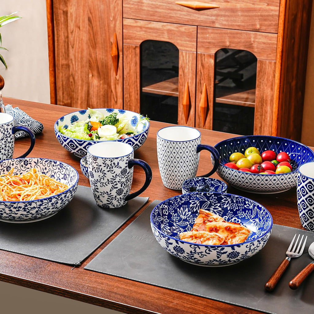 45 OZ Ceramic Pasta Bowls Set of 4 F128