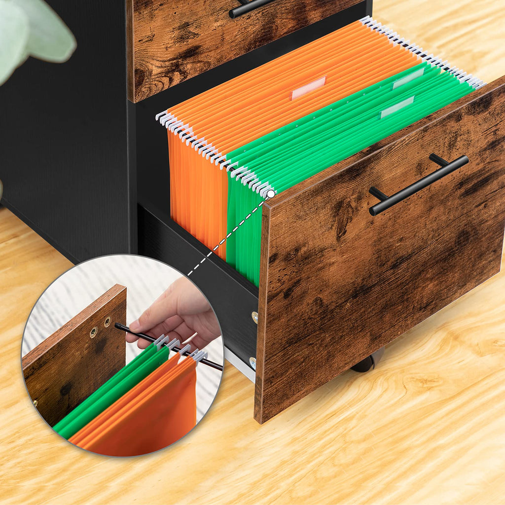 3 Drawer Wood File Cabinet X454