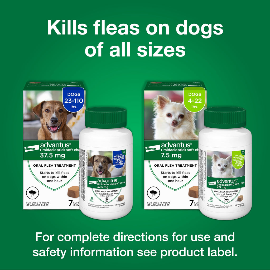 Soft Chew Flea Treatment for Dogs 23-110 lbs. 7 ct L2598