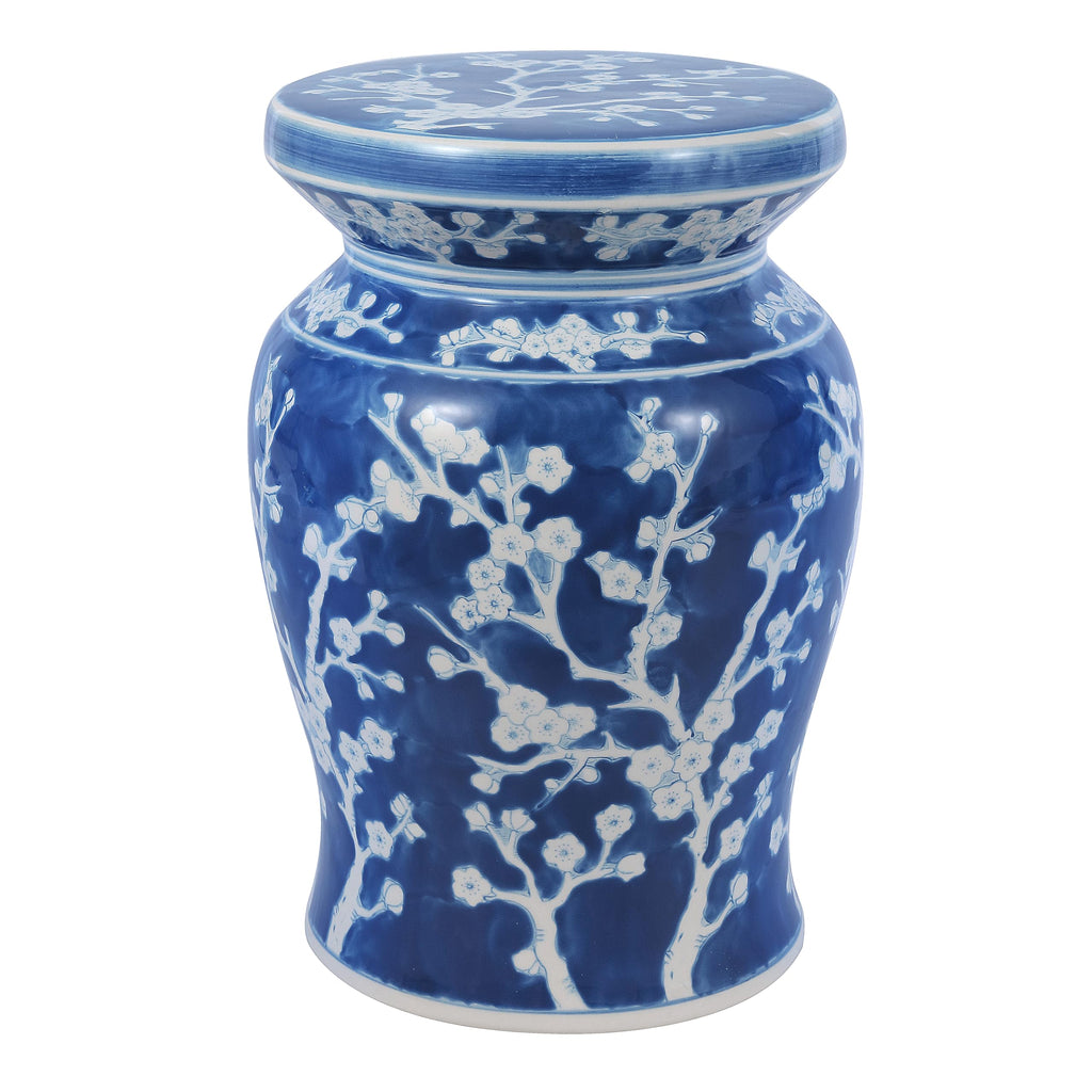 Ceramic Garden Stool 18" Side Table O739