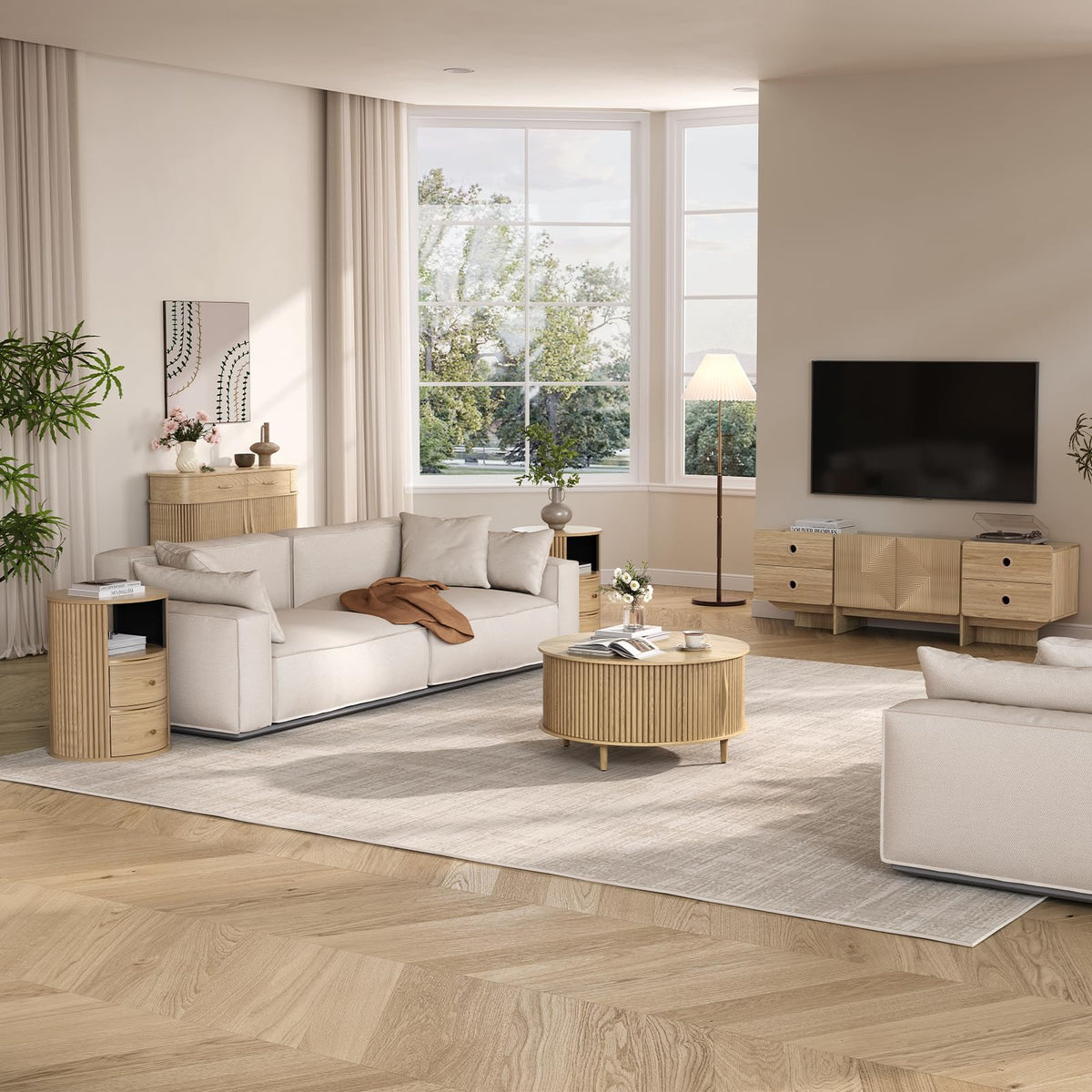 31.5" Round Coffee Table with Storage G51658