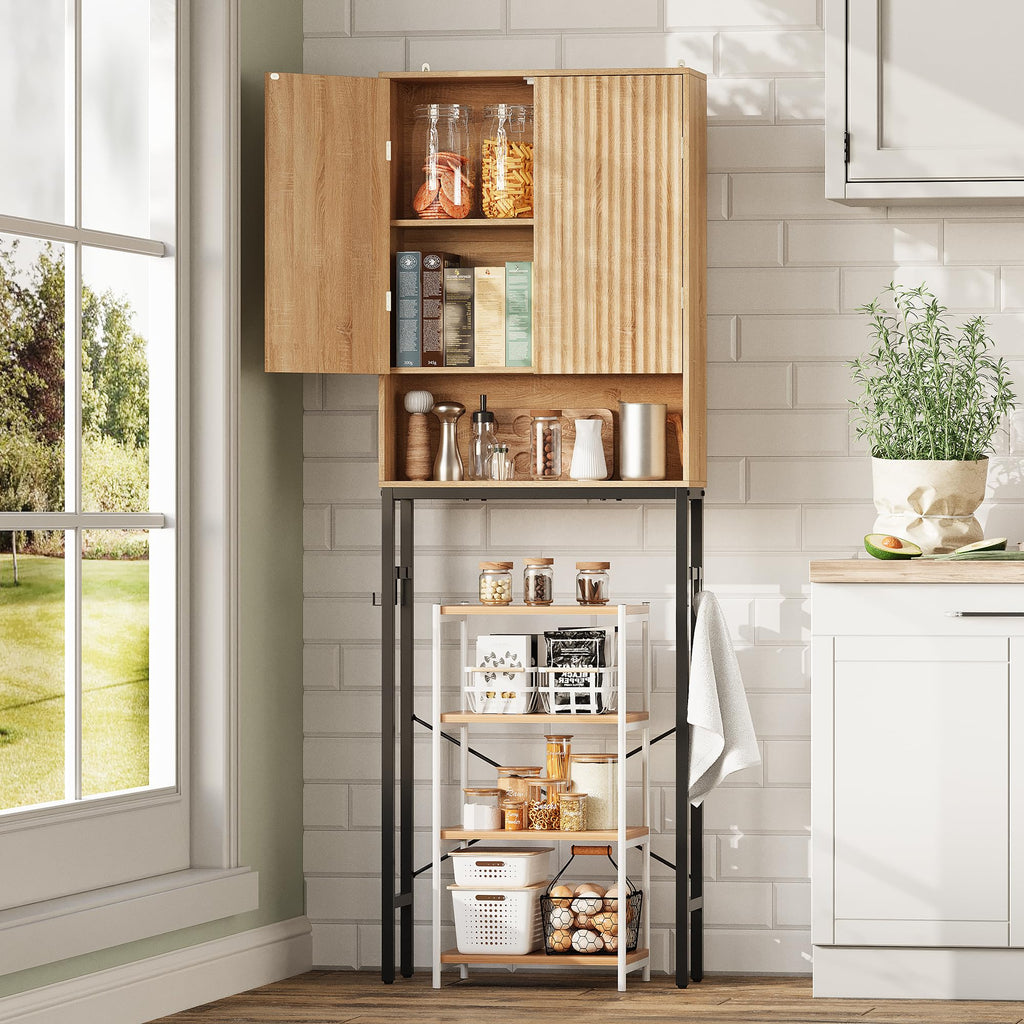 Freestanding Tall Wood Over The Toilet Storage Cabinet D92502