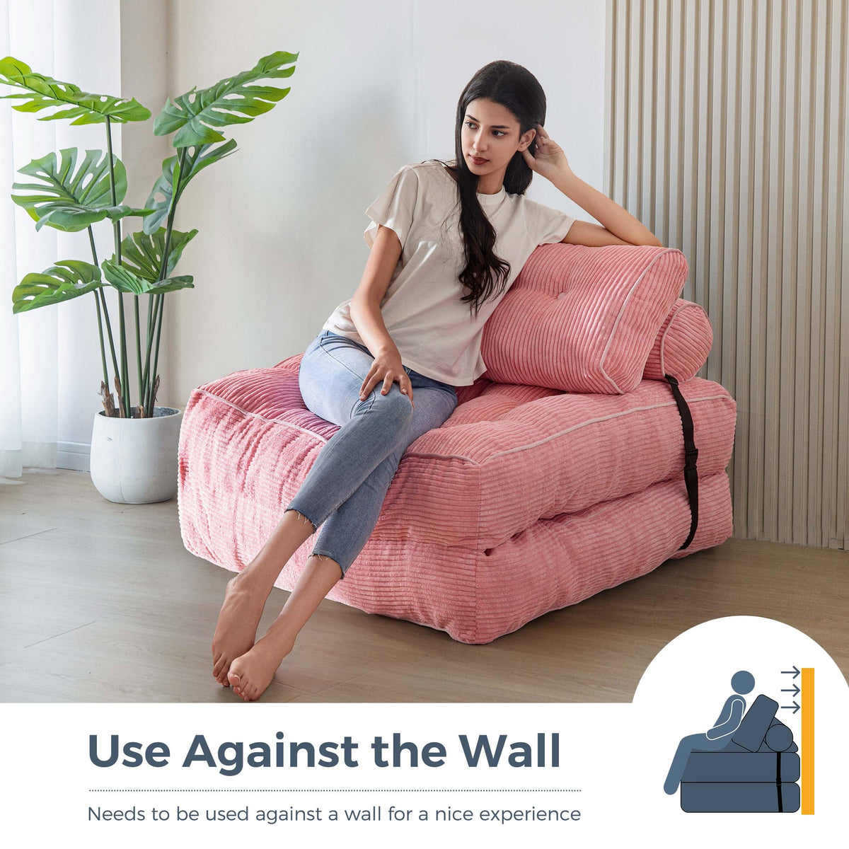 Folding Sofa Bed with Pillow O7477