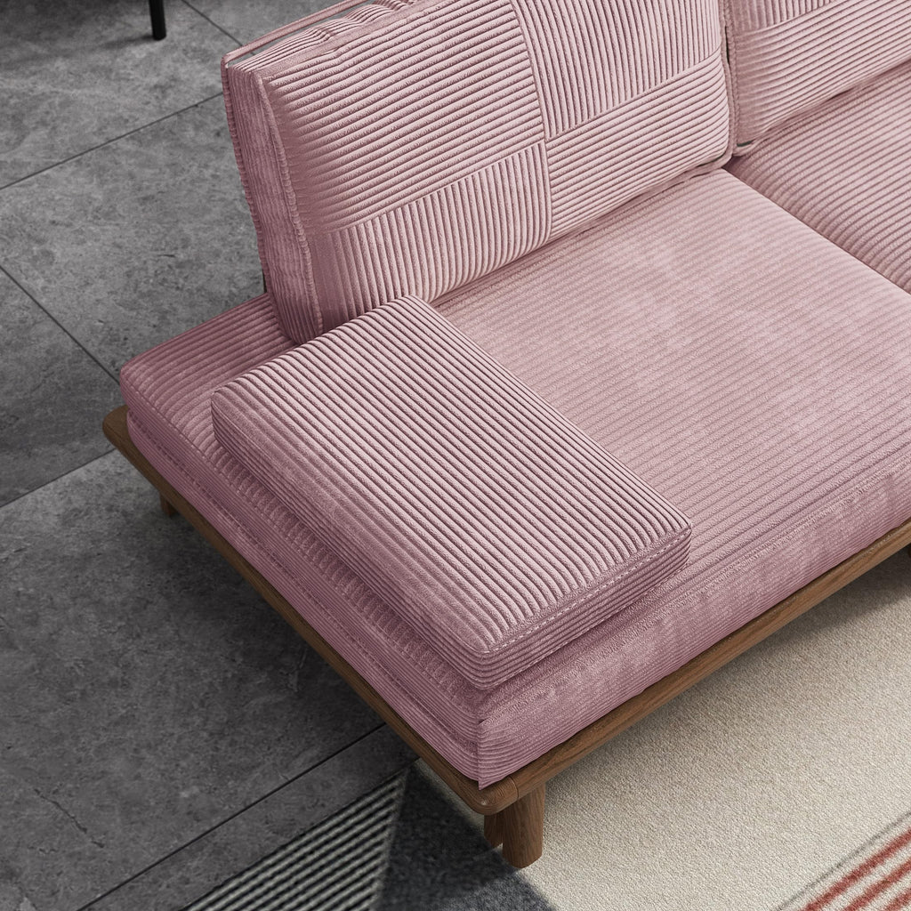 78.7" Pink Velvet Sofa Bed Z869094