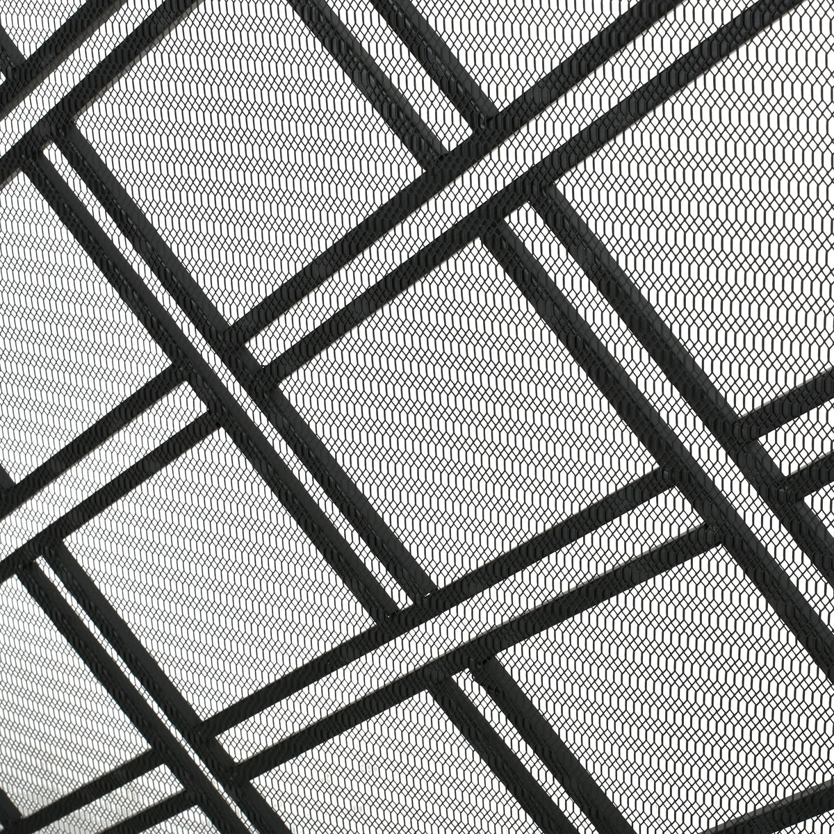 Black Wrought Iron Fireplace Screen D613